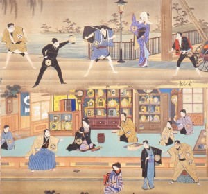 絵看板「弁天娘毒婦小説」明治28年(1895)1月 大阪　中劇場